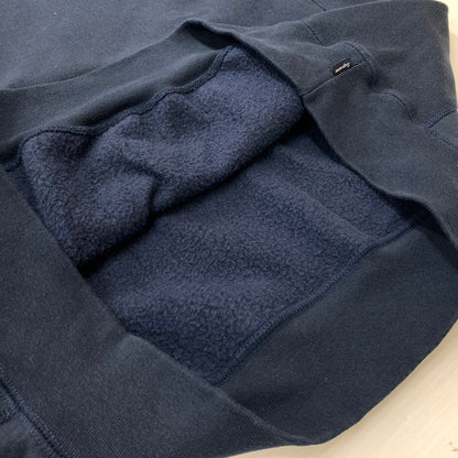 【中古品】【メンズ】 Supreme シュプリーム × SWAROVSKI スワロフスキー 別注 コラボ 25AW MOTION LOGO HOODED SWEATSHIRT モーション ロゴ フーデッド スウェット トップス プルオーバーパーカー 149-260610-ko-15-tei サイズ：XL カラー：ネイビー 万代Net店