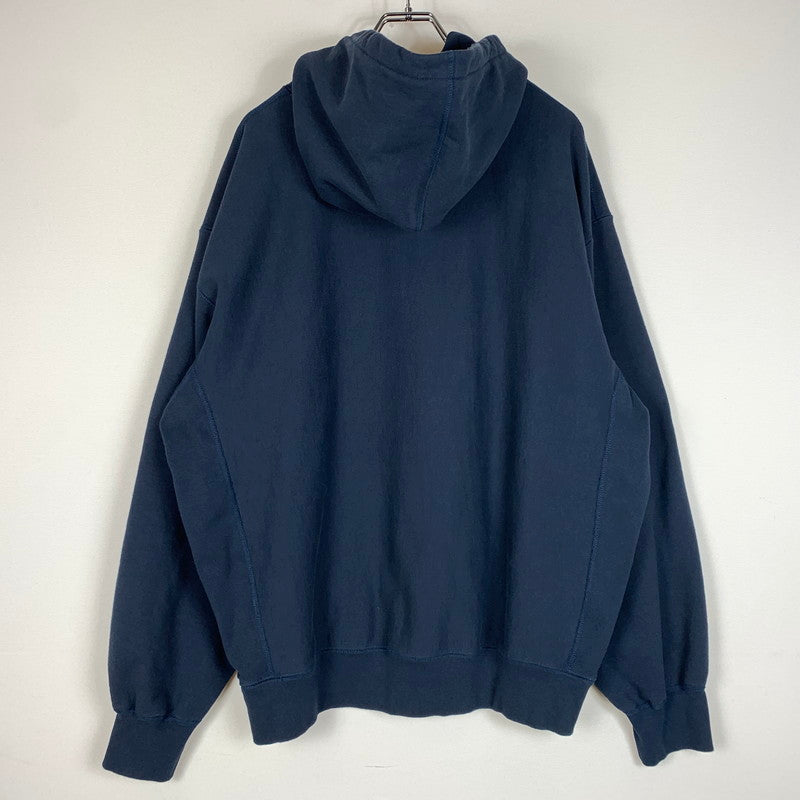 【中古品】【メンズ】 Supreme シュプリーム × SWAROVSKI スワロフスキー 別注 コラボ 25AW MOTION LOGO HOODED SWEATSHIRT モーション ロゴ フーデッド スウェット トップス プルオーバーパーカー 149-260610-ko-15-tei サイズ：XL カラー：ネイビー 万代Net店
