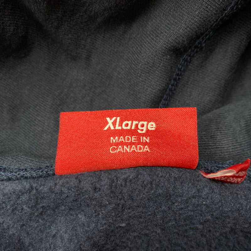 【中古品】【メンズ】 Supreme シュプリーム × SWAROVSKI スワロフスキー 別注 コラボ 25AW MOTION LOGO HOODED SWEATSHIRT モーション ロゴ フーデッド スウェット トップス プルオーバーパーカー 149-260610-ko-15-tei サイズ：XL カラー：ネイビー 万代Net店