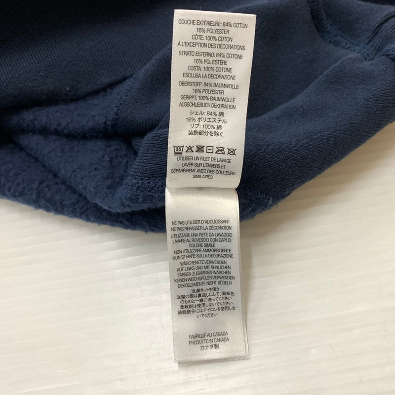【中古品】【メンズ】 Supreme シュプリーム × SWAROVSKI スワロフスキー 別注 コラボ 25AW MOTION LOGO HOODED SWEATSHIRT モーション ロゴ フーデッド スウェット トップス プルオーバーパーカー 149-260610-ko-15-tei サイズ：XL カラー：ネイビー 万代Net店