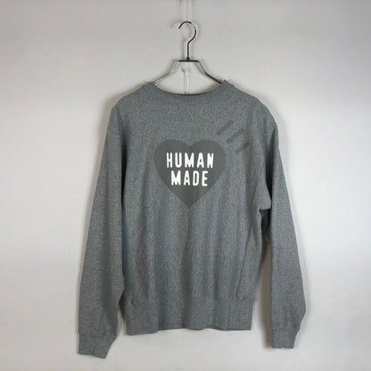 【中古品】【メンズ】 HUMAN MADE ヒューマンメイド HEART LOGO SWEAT HM30CS072 ハートロゴ スウェット トップス トレーナー 142-260609-sa-11-tei サイズ：S カラー：グレー 万代Net店