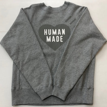【中古品】【メンズ】 HUMAN MADE ヒューマンメイド HEART LOGO SWEAT HM30CS072 ハートロゴ スウェット トップス トレーナー 142-260609-sa-11-tei サイズ：S カラー：グレー 万代Net店
