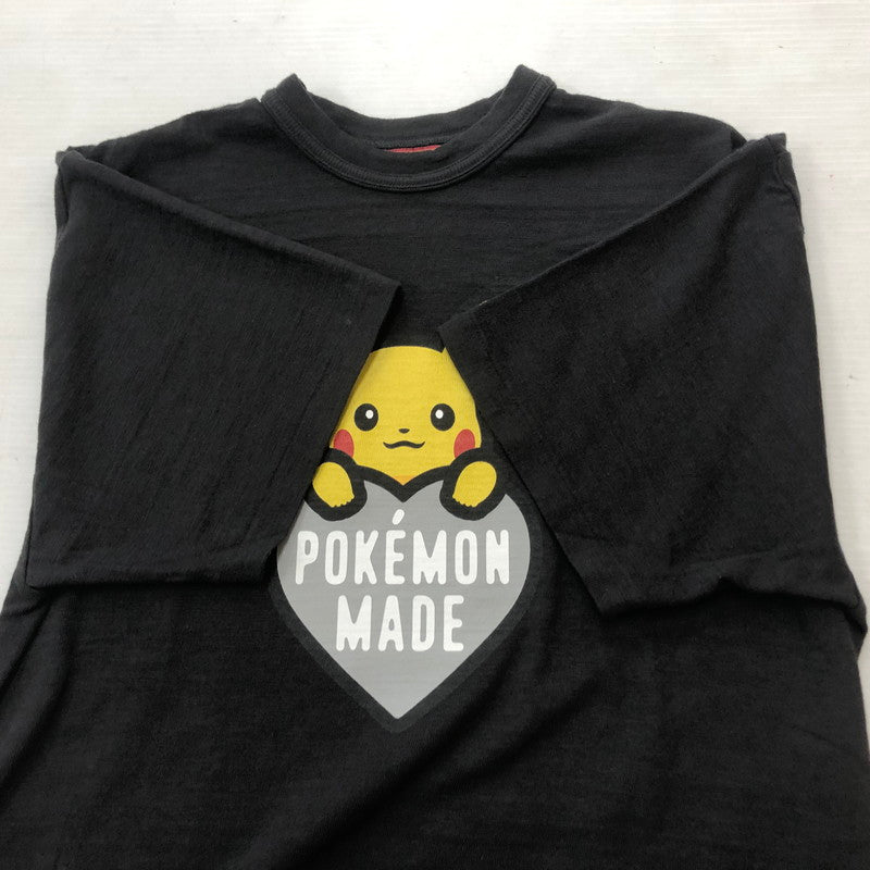 【中古品】【メンズ】 HUMANMADE ヒューマンメイド × POKEMON ポケモン 別注 コラボ SAPPORO PIKACHU TEE サッポロ ピカチュウ Tシャツ 半袖 トップス 145-260609-sa-10-tei サイズ：M カラー：ブラック 万代Net店