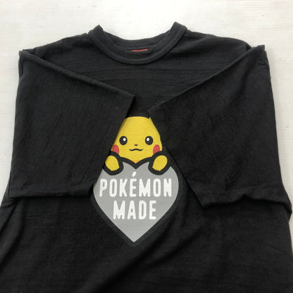 【中古品】【メンズ】 HUMANMADE ヒューマンメイド × POKEMON ポケモン 別注 コラボ SAPPORO PIKACHU TEE サッポロ ピカチュウ Tシャツ 半袖 トップス 145-260609-sa-10-tei サイズ：M カラー：ブラック 万代Net店