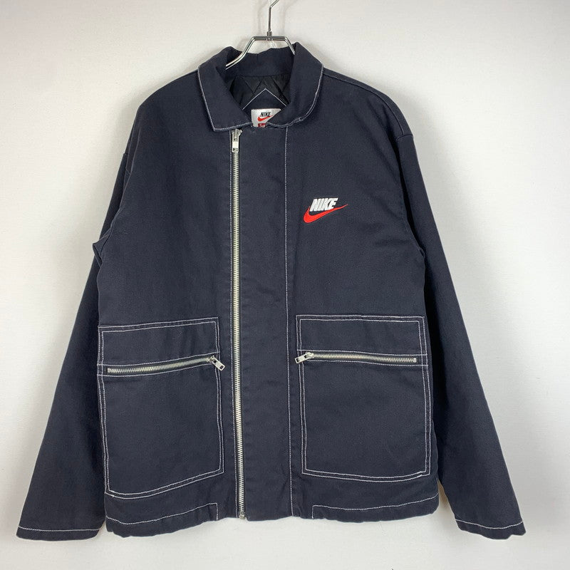 【中古品】【メンズ】 SUPREME シュプリーム × NIKE ナイキ 別注 コラボ 18AW DOUBLE ZIP WORK JACKET ダブルジップ ワーク ジャケット アウター 149-260611-yo-01-tei サイズ：M カラー：ブラック 万代Net店