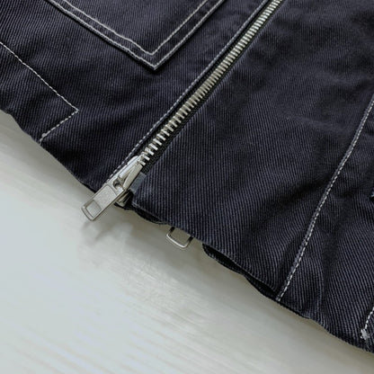 【中古品】【メンズ】 SUPREME シュプリーム × NIKE ナイキ 別注 コラボ 18AW DOUBLE ZIP WORK JACKET ダブルジップ ワーク ジャケット アウター 149-260611-yo-01-tei サイズ：M カラー：ブラック 万代Net店