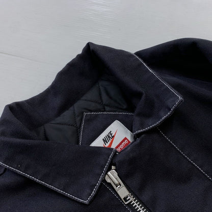 【中古品】【メンズ】 SUPREME シュプリーム × NIKE ナイキ 別注 コラボ 18AW DOUBLE ZIP WORK JACKET ダブルジップ ワーク ジャケット アウター 149-260611-yo-01-tei サイズ：M カラー：ブラック 万代Net店