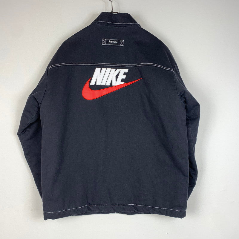 【中古品】【メンズ】 SUPREME シュプリーム × NIKE ナイキ 別注 コラボ 18AW DOUBLE ZIP WORK JACKET ダブルジップ ワーク ジャケット アウター 149-260611-yo-01-tei サイズ：M カラー：ブラック 万代Net店
