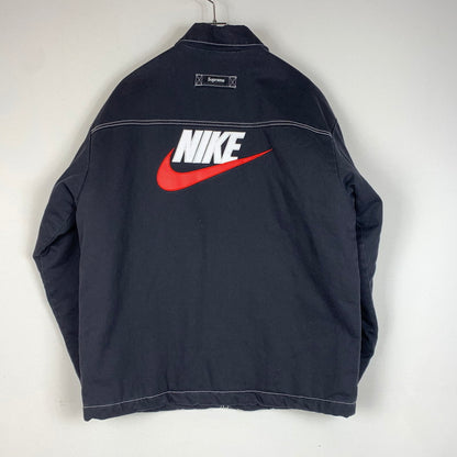 【中古品】【メンズ】 SUPREME シュプリーム × NIKE ナイキ 別注 コラボ 18AW DOUBLE ZIP WORK JACKET ダブルジップ ワーク ジャケット アウター 149-260611-yo-01-tei サイズ：M カラー：ブラック 万代Net店