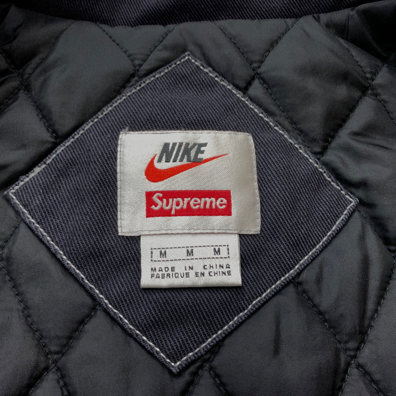 【中古品】【メンズ】 SUPREME シュプリーム × NIKE ナイキ 別注 コラボ 18AW DOUBLE ZIP WORK JACKET ダブルジップ ワーク ジャケット アウター 149-260611-yo-01-tei サイズ：M カラー：ブラック 万代Net店