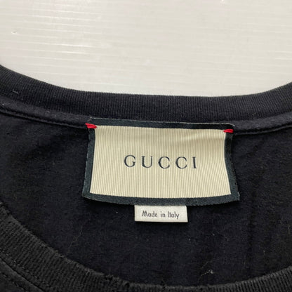 【中古品】【メンズ】 GUCCI グッチ LOGO WASHED OVERSIZE TEE 440103 ロゴ ウォッシュド オーバーサイズ Tシャツ 半袖 トップス 141-260612-yo-10-tei サイズ：S カラー：ブラック 万代Net店