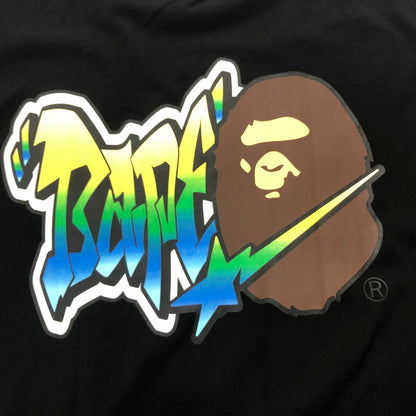 【中古品】【メンズ】 ABATHING APE ア・ベイジング・エイプ GRAFFITI RELAXED FIT TEE 001CSJ201020I グラフィック リラックスフィット Tシャツ 半袖 トップス 142-260609-sa-02-tei サイズ：2XL カラー：ブラック 万代Net店