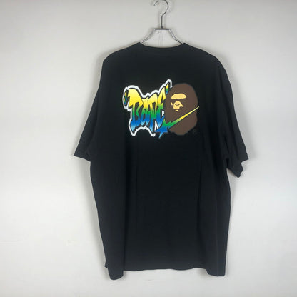 【中古品】【メンズ】 ABATHING APE ア・ベイジング・エイプ GRAFFITI RELAXED FIT TEE 001CSJ201020I グラフィック リラックスフィット Tシャツ 半袖 トップス 142-260609-sa-02-tei サイズ：2XL カラー：ブラック 万代Net店
