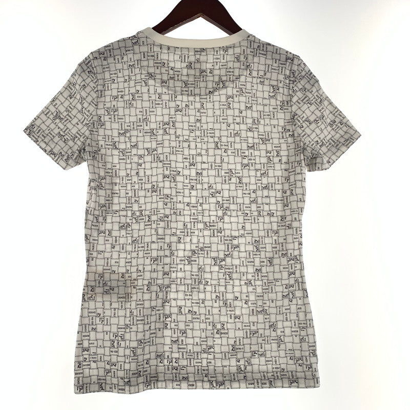 【中古品】【レディース】 HERMES エルメス BOLDUC AU CARRE COTTON TEE H5E4645DK ボルデュック コットン Tシャツ 半袖 トップス 141-260611-yo-10-tei サイズ：34 カラー：ホワイト 万代Net店