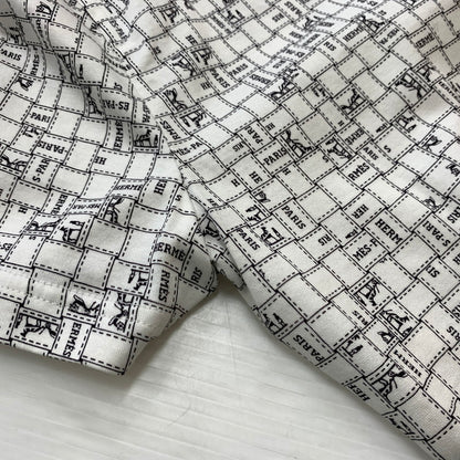 【中古品】【レディース】 HERMES エルメス BOLDUC AU CARRE COTTON TEE H5E4645DK ボルデュック コットン Tシャツ 半袖 トップス 141-260611-yo-10-tei サイズ：34 カラー：ホワイト 万代Net店