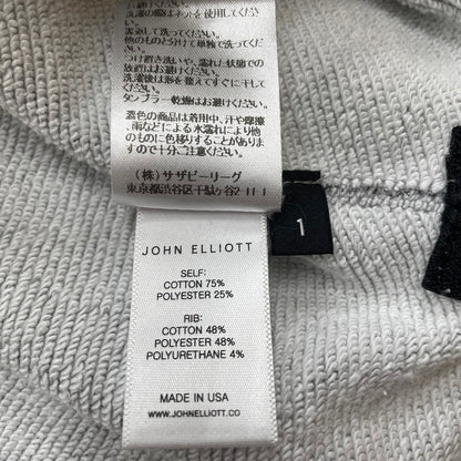 【中古品】【メンズ】 JOHN ELLIOTT ジョンエリオット SIDE ZIP PULLOVER PARKA 2620900111 サイドジップ プルオーバー パーカー 長袖 フーディ 141-260612-yo-07-tei サイズ：1 カラー：グレー 万代Net店