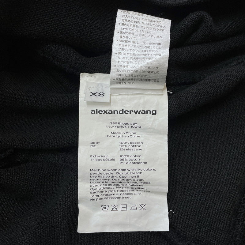 【中古品】【レディース】 ALEXANDER WANG アレキサンダーワン SS COTTON DRESS 4CC2216101 ショートスリーブ コットン ドレス ワンピース 170-260611-yo-12-tei サイズ：XS カラー：ブラック 万代Net店