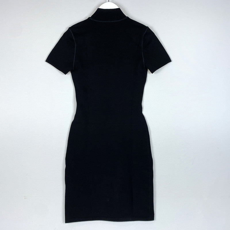 【中古品】【レディース】 ALEXANDER WANG アレキサンダーワン TIGHT FIT LOGO SS DRESS 4KC2206013 タイト フィット ロゴ ショートスリーブ ドレス ワンピース 170-260611-yo-11-tei サイズ：XS カラー：ブラック 万代Net店