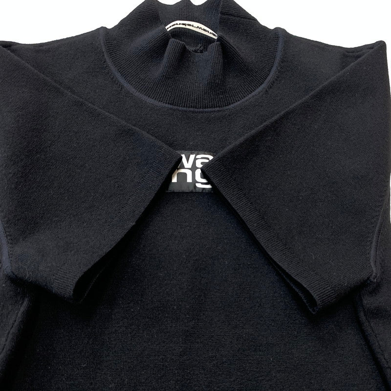 【中古品】【レディース】 ALEXANDER WANG アレキサンダーワン TIGHT FIT LOGO SS DRESS 4KC2206013 タイト フィット ロゴ ショートスリーブ ドレス ワンピース 170-260611-yo-11-tei サイズ：XS カラー：ブラック 万代Net店