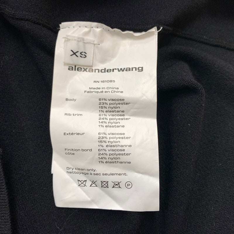【中古品】【レディース】 ALEXANDER WANG アレキサンダーワン TIGHT FIT LOGO SS DRESS 4KC2206013 タイト フィット ロゴ ショートスリーブ ドレス ワンピース 170-260611-yo-11-tei サイズ：XS カラー：ブラック 万代Net店