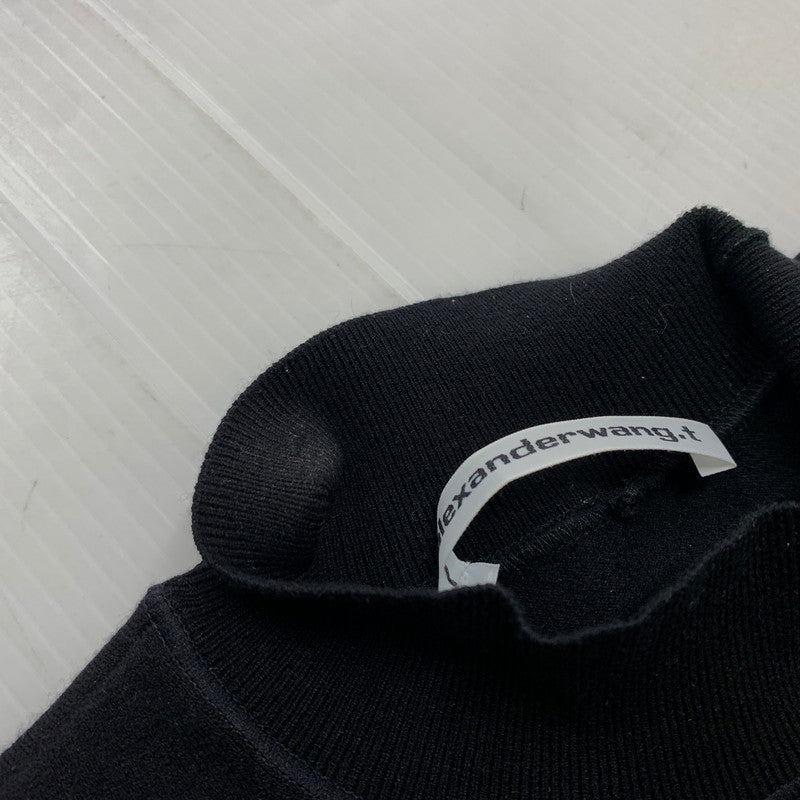 【中古品】【レディース】 ALEXANDER WANG アレキサンダーワン TIGHT FIT LOGO SS DRESS 4KC2206013 タイト フィット ロゴ ショートスリーブ ドレス ワンピース 170-260611-yo-11-tei サイズ：XS カラー：ブラック 万代Net店