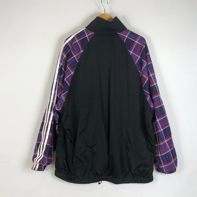 【中古品】【メンズ】 ADIDAS アディダス × KORN コーン 別注 コラボ TRACK TOP JG1341 トラック トップ 長袖 トップス 148-260609-sa-08-tei サイズ：2XL カラー：ブラックレッド 万代Net店