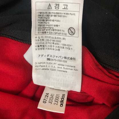 【中古品】【メンズ】 ADIDAS アディダス × KORN コーン 別注 コラボ TRACK TOP JG1341 トラック トップ 長袖 トップス 148-260609-sa-08-tei サイズ：2XL カラー：ブラックレッド 万代Net店