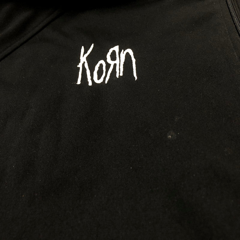 【中古品】【メンズ】 ADIDAS アディダス × KORN コーン 別注 コラボ TRACK TOP JG1341 トラック トップ 長袖 トップス 148-260609-sa-08-tei サイズ：2XL カラー：ブラックレッド 万代Net店