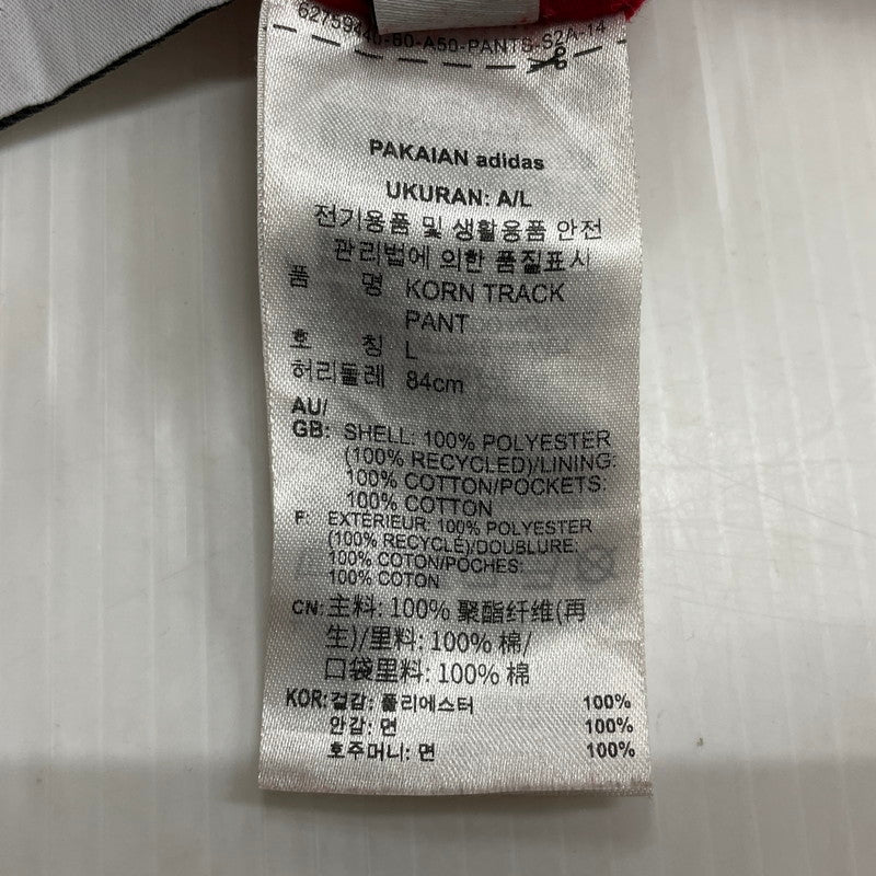 【中古品】【メンズ】 ADIDAS アディダス × KORN コーン 別注 コラボ REVERSIBLE TRACK PANT JG1340 リバーシブル トラックパンツ ボトムス 159-260616-yo-09-tei サイズ：L カラー：ブラックレッド 万代Net店