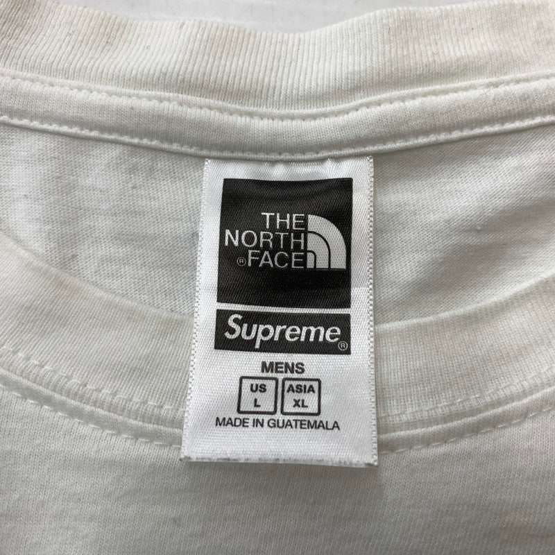 【中古品】【メンズ】 SUPREME シュプリーム × THE NORTH FACE ザ・ノースフェイス 別注 コラボ 22SS BANDANA TEE NT02209I バンダナ Tシャツ 半袖 トップス 149-260611-yo-03-tei サイズ：XL カラー：ホワイト 万代Net店