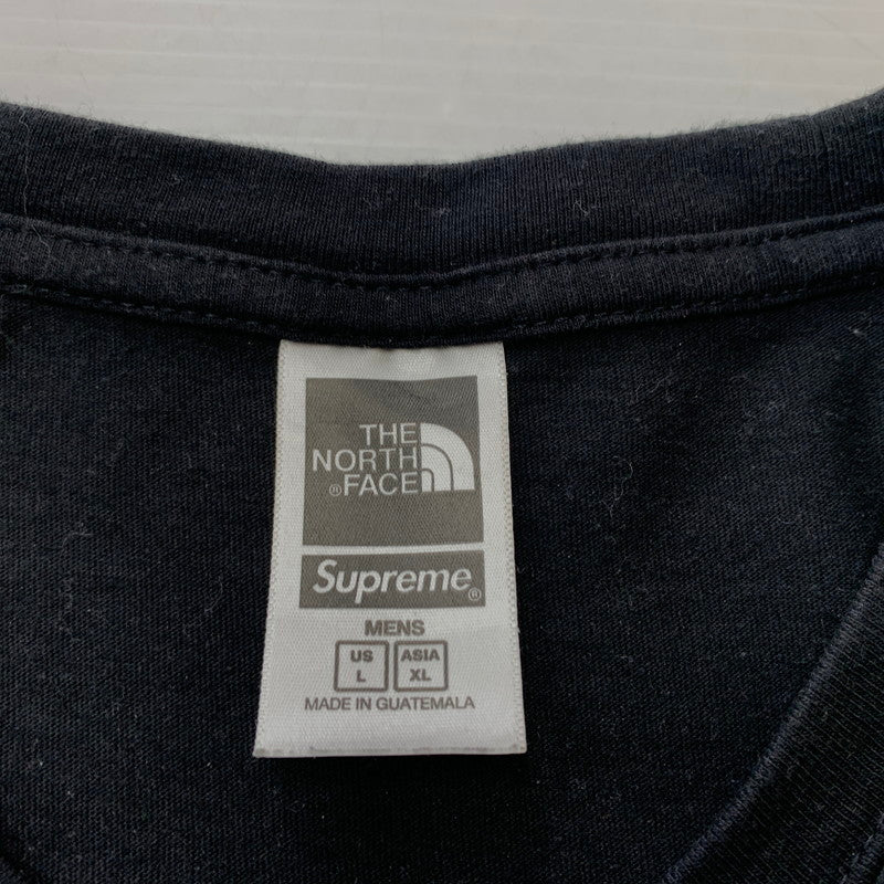 【中古品】【メンズ】 SUPREME シュプリーム × THE NORTH FACE ザ・ノースフェイス 別注 コラボ 22SS BANDANA TEE NT02209I バンダナ Tシャツ 半袖 トップス 149-260611-yo-02-tei サイズ：XL カラー：ブラック 万代Net店