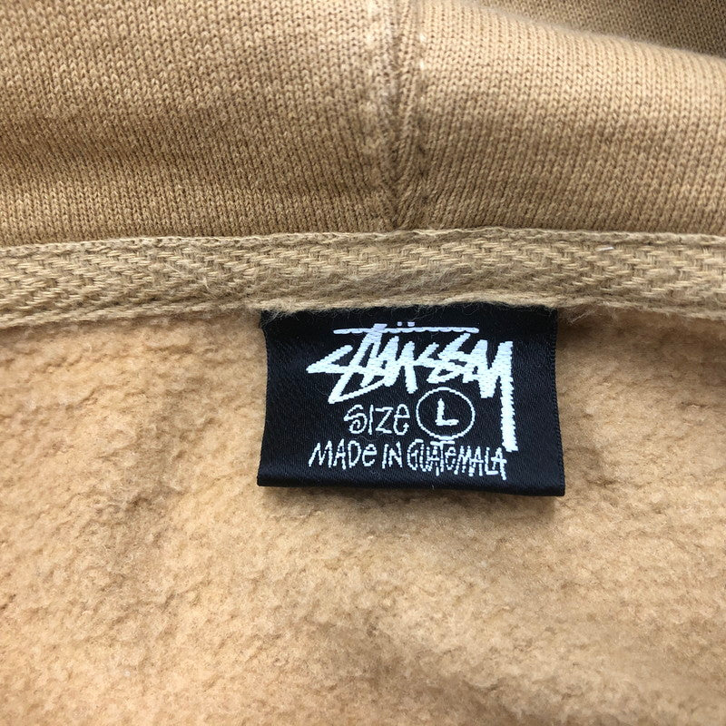 【中古品】【メンズ】 STUSSY ステューシ FRONT LOGO PULLOVER PARKA 118425 フード ロゴ プリント プルーオーバー パーカー トップス パーカー 142-260609-sa-14-tei サイズ：L カラー：マスタード 万代Net店