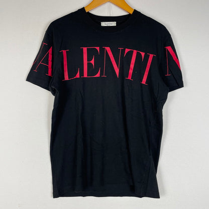 【中古品】【メンズ】 VALENTINO ヴァレンチノ VLTN LOGO S/S TEE SV3MG0385FN ロゴ ショートスリーブ Tシャツ 半袖 トップス 141-260616-yo-02-tei サイズ：S カラー：ブラック 万代Net店
