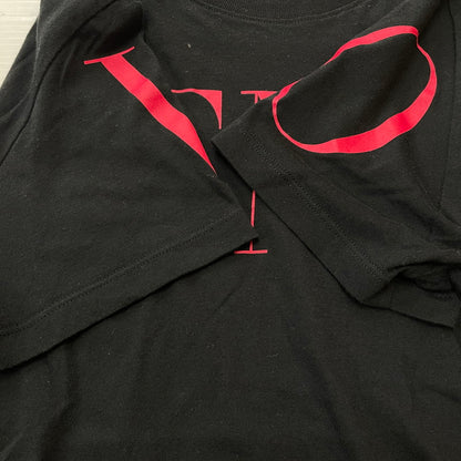 【中古品】【メンズ】 VALENTINO ヴァレンチノ VLTN LOGO S/S TEE SV3MG0385FN ロゴ ショートスリーブ Tシャツ 半袖 トップス 141-260616-yo-02-tei サイズ：S カラー：ブラック 万代Net店