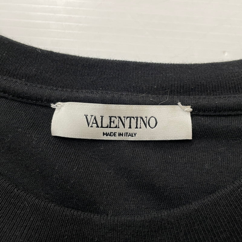 【中古品】【メンズ】 VALENTINO ヴァレンチノ VLTN LOGO S/S TEE SV3MG0385FN ロゴ ショートスリーブ Tシャツ 半袖 トップス 141-260616-yo-02-tei サイズ：S カラー：ブラック 万代Net店
