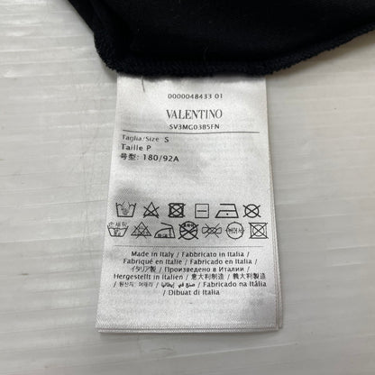 【中古品】【メンズ】 VALENTINO ヴァレンチノ VLTN LOGO S/S TEE SV3MG0385FN ロゴ ショートスリーブ Tシャツ 半袖 トップス 141-260616-yo-02-tei サイズ：S カラー：ブラック 万代Net店