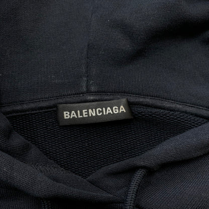 【中古品】【メンズ】 BALENCIAGA バレンシアガ 19SS RAINBOW BB LOGO HOODIE 570811 TEV50 レインボー BBロゴ フーディ 長袖 トップス プルオーバーパーカー 141-260611-yo-05-tei サイズ：XXS カラー：ブラック 万代Net店