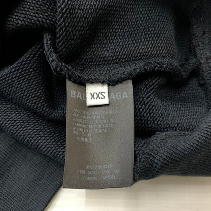 【中古品】【メンズ】 BALENCIAGA バレンシアガ 19SS RAINBOW BB LOGO HOODIE 570811 TEV50 レインボー BBロゴ フーディ 長袖 トップス プルオーバーパーカー 141-260611-yo-05-tei サイズ：XXS カラー：ブラック 万代Net店