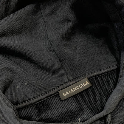 【中古品】【メンズ】 BALENCIAGA バレンシアガ 19SS RAINBOW BB LOGO HOODIE 570811 TEV50 レインボー BBロゴ フーディ 長袖 トップス プルオーバーパーカー 141-260611-yo-05-tei サイズ：XXS カラー：ブラック 万代Net店