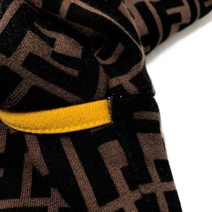 【中古品】【メンズ】 FENDI フェンディ FF LOGO HOODIE FY0945 A6ZT FFロゴ フーディ トップス プルオーバーパーカー ズッカ柄 141-260610-sa-09-tei サイズ：M カラー：ブラウン 万代Net店