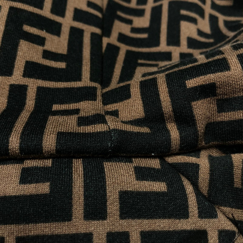【中古品】【メンズ】 FENDI フェンディ FF LOGO HOODIE FY0945 A6ZT FFロゴ フーディ トップス プルオーバーパーカー ズッカ柄 141-260610-sa-09-tei サイズ：M カラー：ブラウン 万代Net店