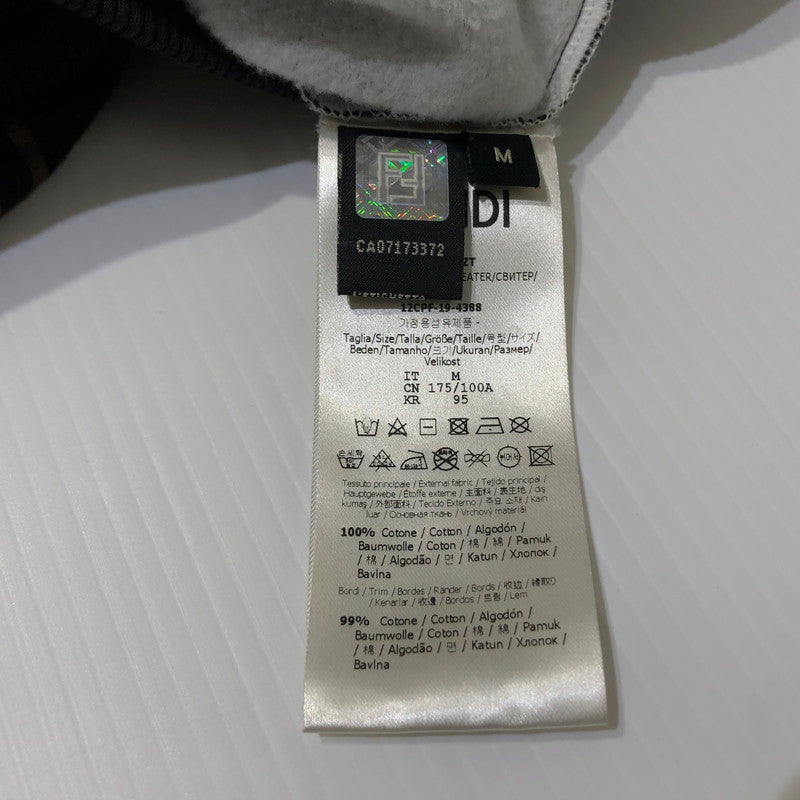 【中古品】【メンズ】 FENDI フェンディ FF LOGO HOODIE FY0945 A6ZT FFロゴ フーディ トップス プルオーバーパーカー ズッカ柄 141-260610-sa-09-tei サイズ：M カラー：ブラウン 万代Net店