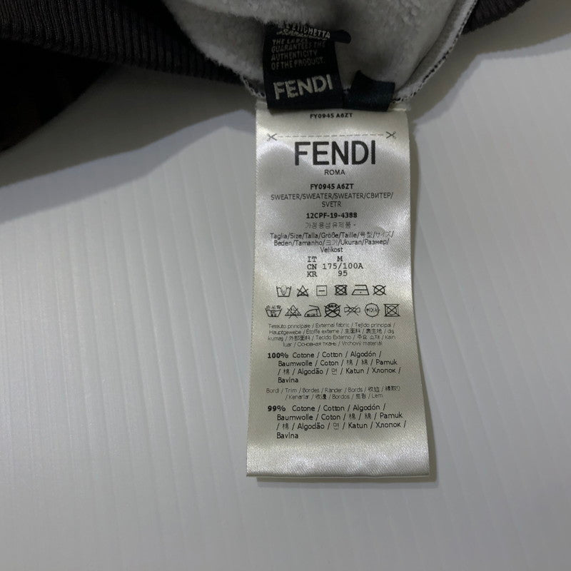 【中古品】【メンズ】 FENDI フェンディ FF LOGO HOODIE FY0945 A6ZT FFロゴ フーディ トップス プルオーバーパーカー ズッカ柄 141-260610-sa-09-tei サイズ：M カラー：ブラウン 万代Net店