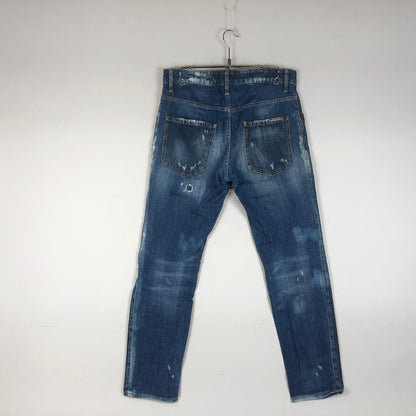 【中古品】【メンズ】 DSQUARED2 ディースクエアード DAMAGE DENIM PANTS S71LB0469 STN757 ダメージデニムパンツ ボトムス ジーンズ 152-260609-sa-07-tei サイズ：46 カラー：インディゴ 万代Net店