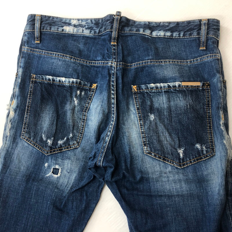【中古品】【メンズ】 DSQUARED2 ディースクエアード DAMAGE DENIM PANTS S71LB0469 STN757 ダメージデニムパンツ ボトムス ジーンズ 152-260609-sa-07-tei サイズ：46 カラー：インディゴ 万代Net店