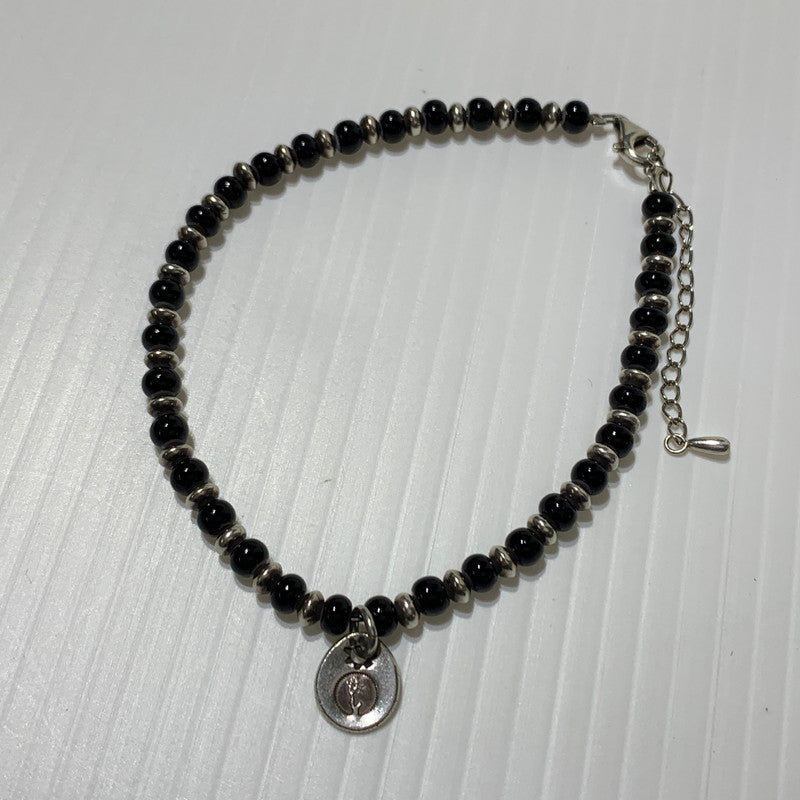 【中古品】【メンズ】 WildWood ワイルドウッド BEADS BRACELET ビーズ ブレスレット アクセサリー アンクレット 191-260613-ko-06-tei カラー：ブラック/シルバー 万代Net店