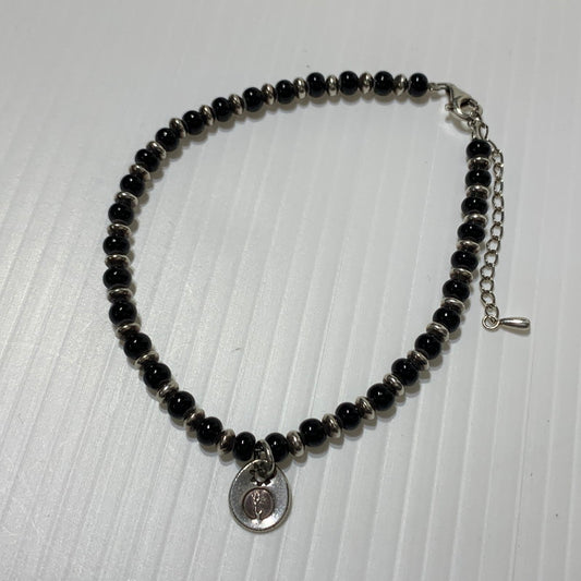 【中古品】【メンズ】 WildWood ワイルドウッド BEADS BRACELET ビーズ ブレスレット アクセサリー アンクレット 191-260613-ko-06-tei カラー：ブラック/シルバー 万代Net店