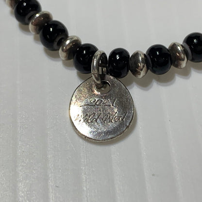 【中古品】【メンズ】 WildWood ワイルドウッド BEADS BRACELET ビーズ ブレスレット アクセサリー アンクレット 191-260613-ko-06-tei カラー：ブラック/シルバー 万代Net店