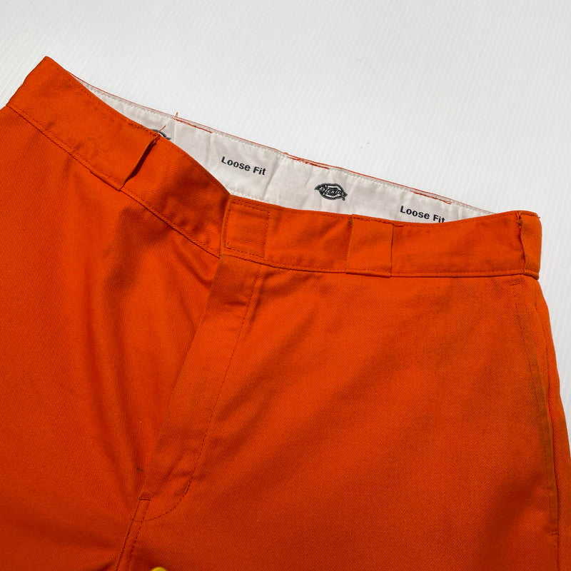 【現状渡し品】【メンズ】 DICKIES ディッキーズ LOOSE FIT PAINTER PANTS ルーズ フィット ペインター パンツ ボトムス 156-260805-sa-17-tei サイズ：34 カラー：オレンジ 万代Net店