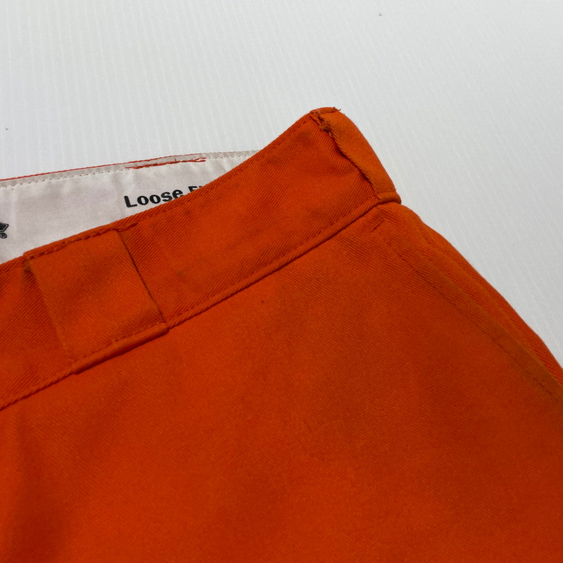 【現状渡し品】【メンズ】 DICKIES ディッキーズ LOOSE FIT PAINTER PANTS ルーズ フィット ペインター パンツ ボトムス 156-260805-sa-17-tei サイズ：34 カラー：オレンジ 万代Net店